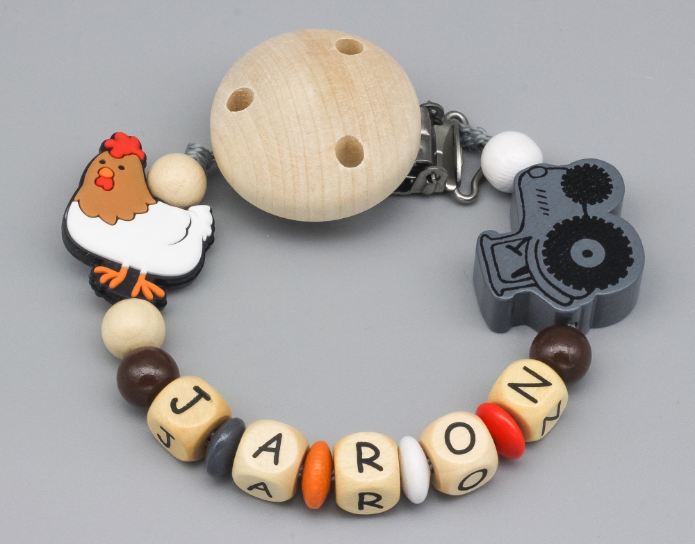 Schnullerkette und Namen