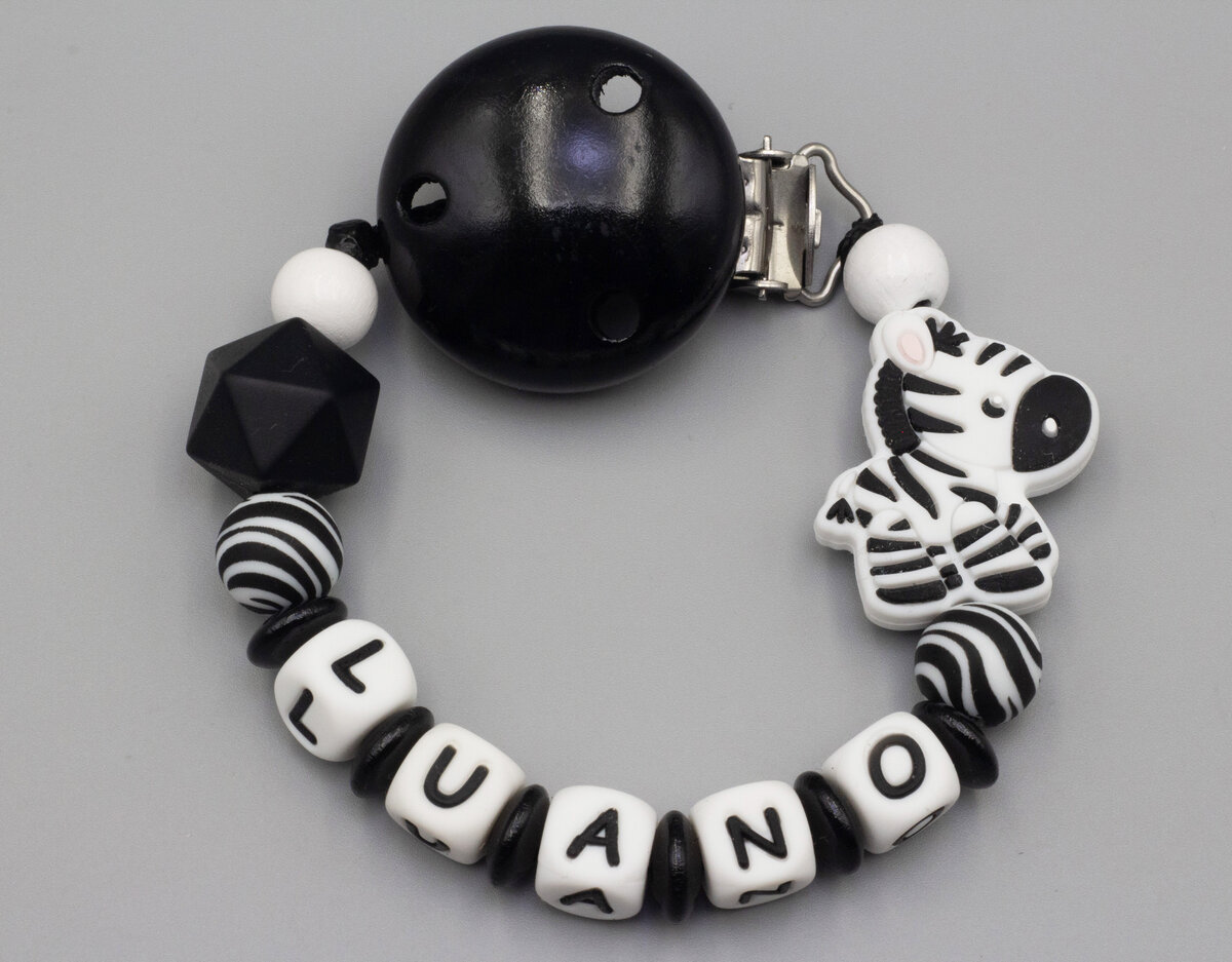 Schnullerkette Zebra Bild 1