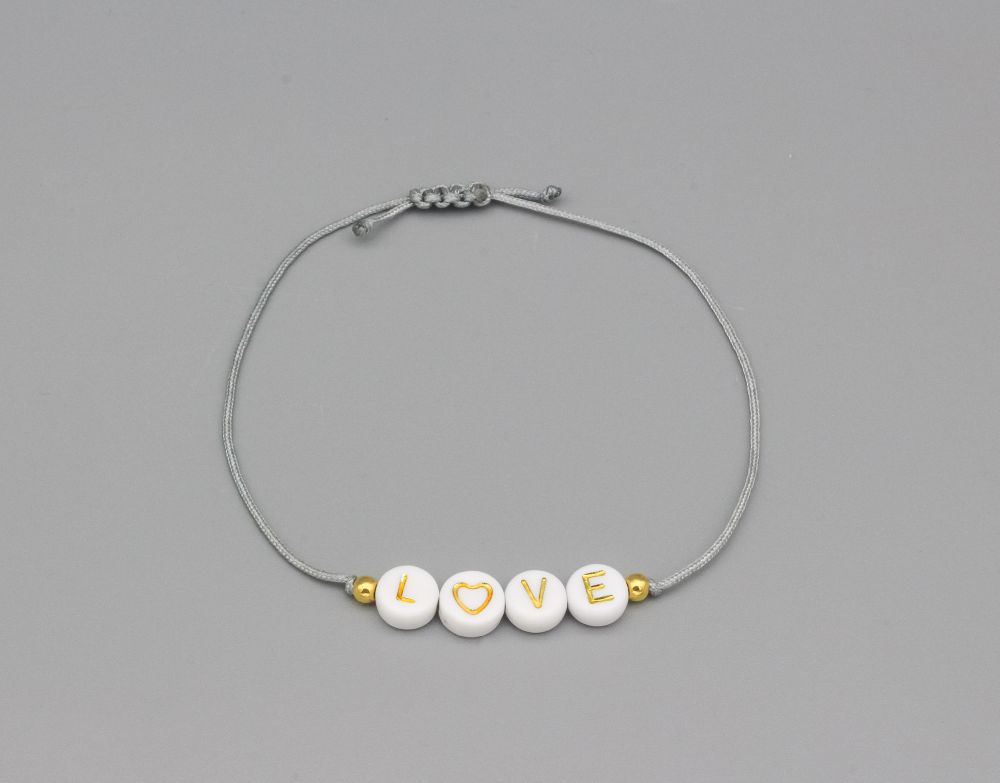 Difusser Armband mehrfarbig in hellgrau und gold