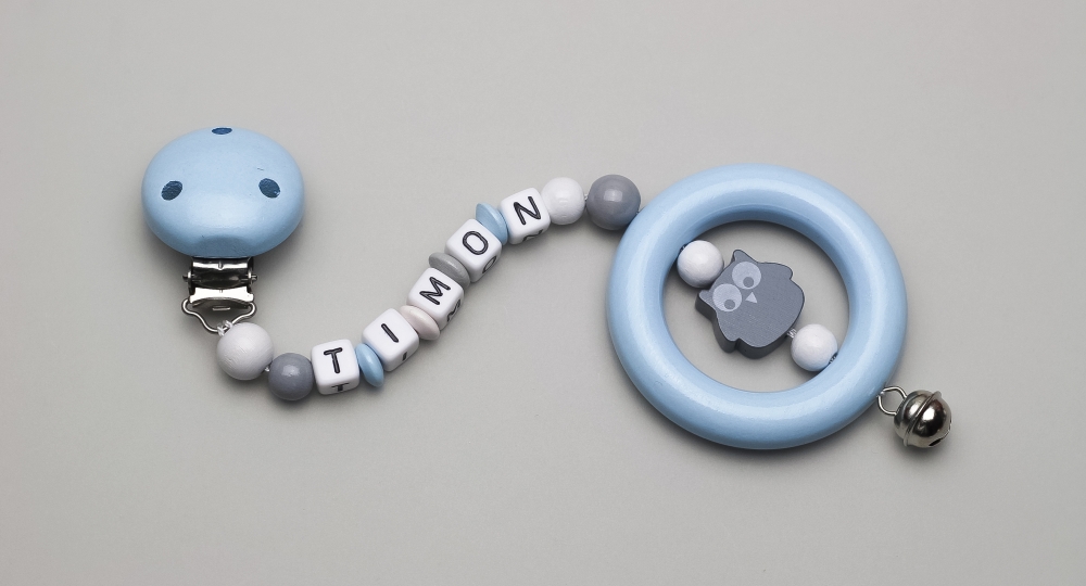 Kinderwagenclip Eule