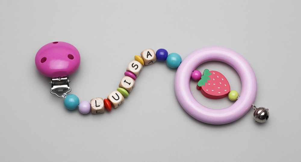 Kinderwagenclip Erdbeere