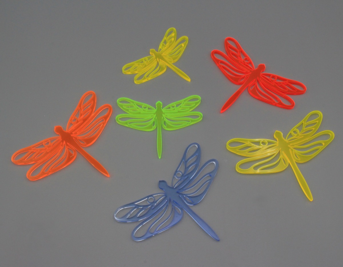 Neon Libellen Sonnenfänger 6-teiliges Set