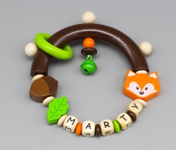 Greifling mit Fuchs und Blatt