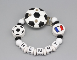 Schnullerkette Fussball Frankreich und Namen