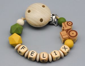 Schnullerkette und Namen