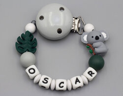 Schnullerkette mit Koala und Blatt Bild 1
