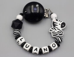 Schnullerkette Zebra Bild 1