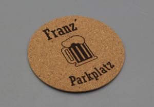Untersetzer aus Kork mit Wunschgravur 