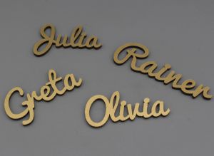 Platzkarten Lasercut aus Holz / MDF Hochzeit / Taufe / Geburtstag etc.