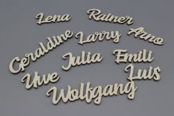 Platzkarten Lasercut aus Holz Hochzeit / Taufe / Geburtstag etc.