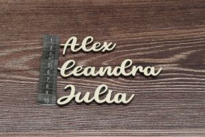 Platzkarten Lasercut aus Holz Hochzeit / Taufe / Geburtstag verspielt