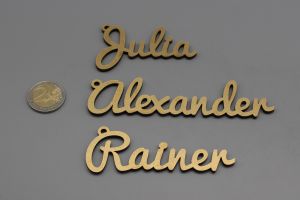 Geschenkanhänger golden lackiert Lasercut aus Holz Weihnachten / Ostern / Feiern