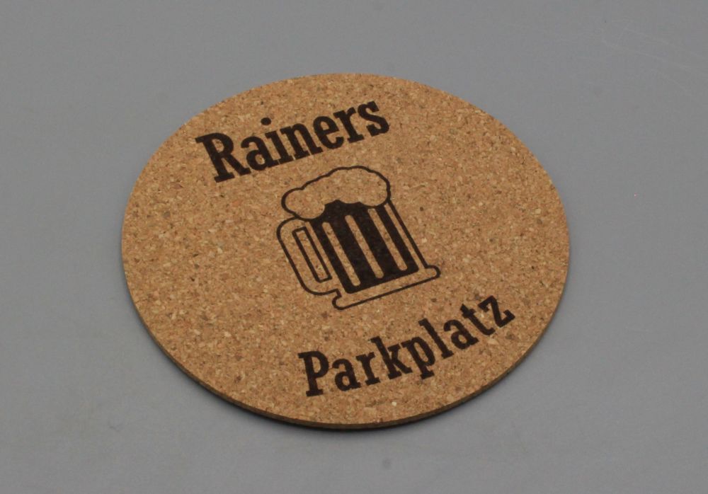 Untersetzer aus Kork mit Wunschgravur