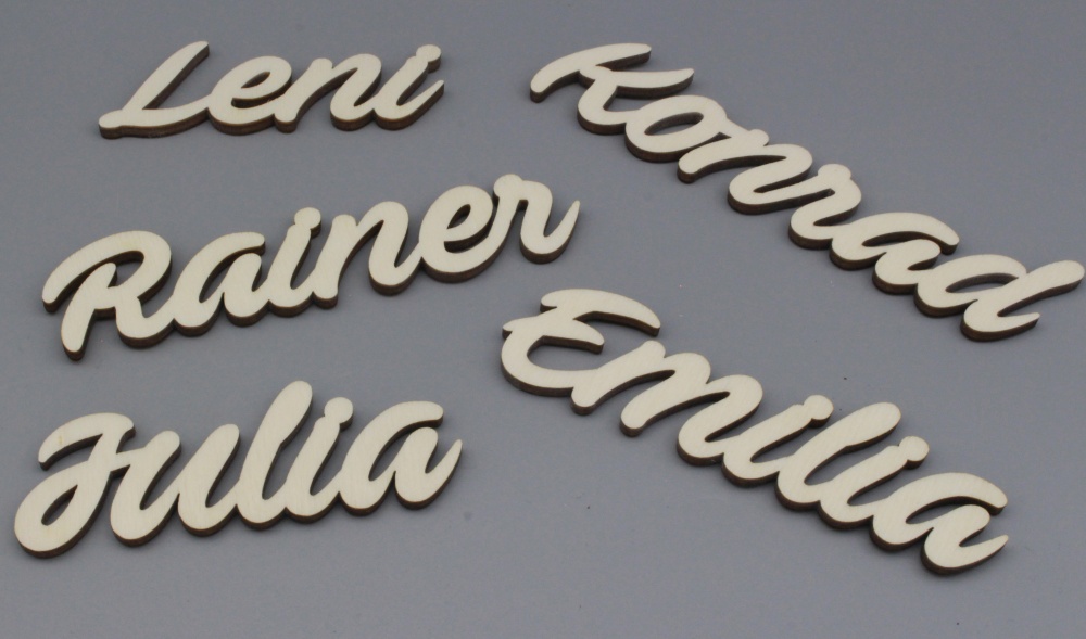 Platzkarten Lasercut aus Holz Hochzeit / Taufe / Geburtstag etc.
