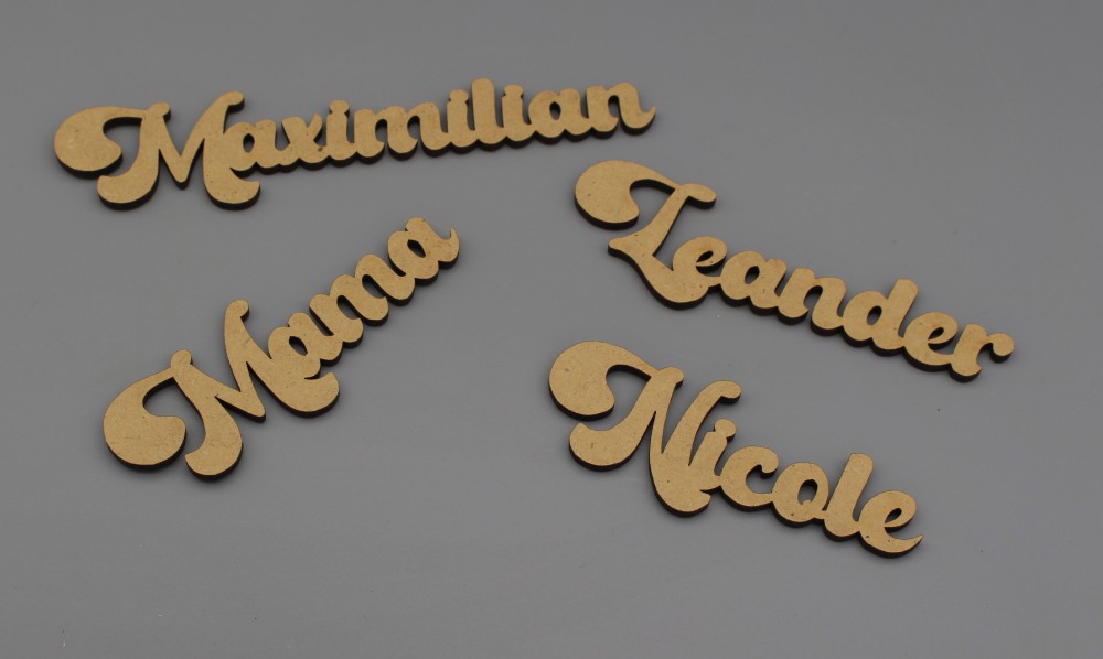 Platzkarten Lasercut aus Holz / MDF Hochzeit / Taufe / Geburtstag etc.