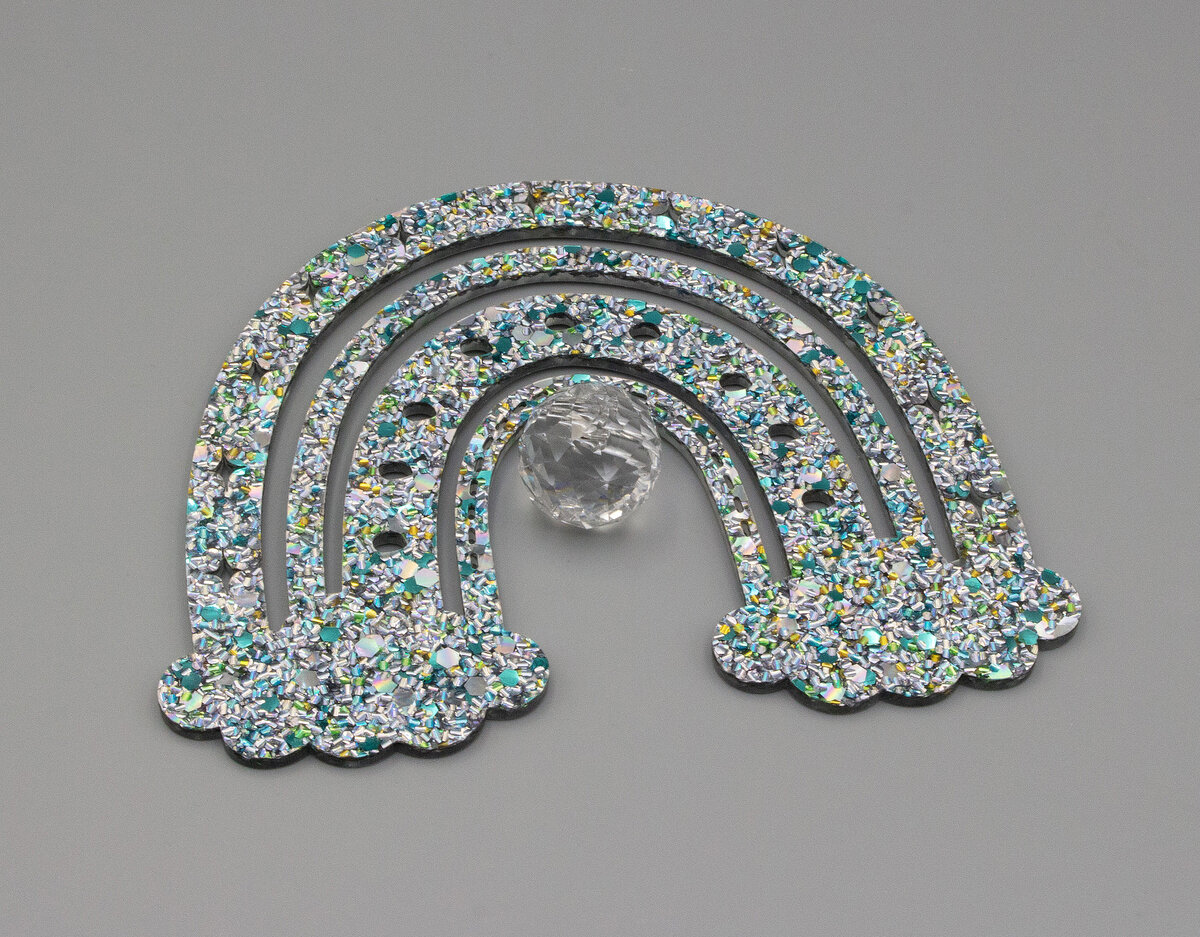 Glitzernder-Regenbogen mit Kristall Bild 1