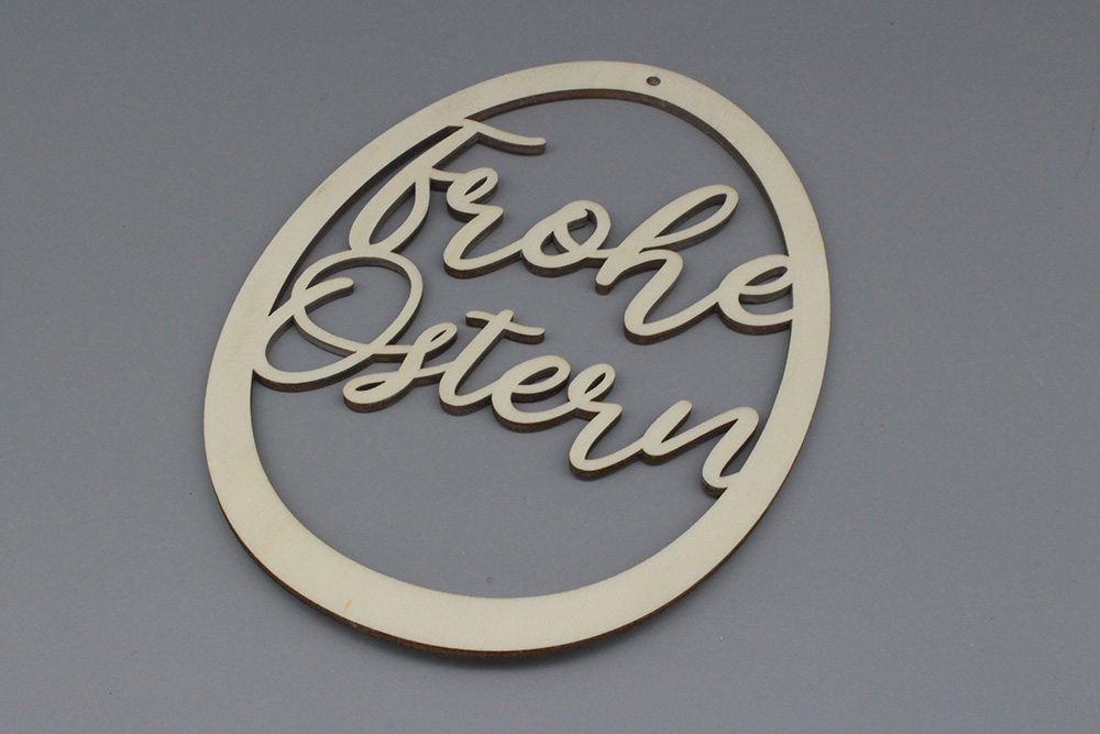 Schöner Ostertürkranz Frohe Ostern aus Pappelsperrholz