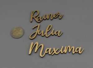 Platzkarten Lasercut aus Holz / MDF/ Gold Hochzeit / Taufe / Geburtstag etc.