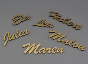 Platzkarten Lasercut aus Holz / MDF/ Gold /Hochzeit / Taufe / Geburtstag etc.