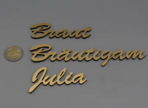 Platzkarten Lasercut aus Holz / MDF/ Gold /Hochzeit / Taufe / Geburtstag etc.