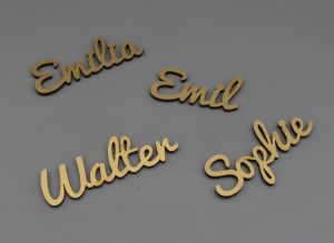 Platzkarten Lasercut aus Holz / MDF Hochzeit / Taufe / Geburtstag etc.