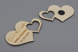 Save the Date Karte zwei Herzen / Einladung Hochzeit / Verlobung