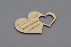 Save the Date Karte zwei Herzen / Einladung Hochzeit / Verlobung