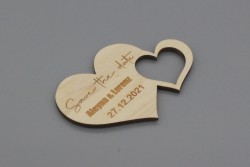 Save the Date Karte zwei Herzen / Einladung Hochzeit / Verlobung