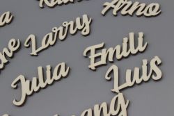 Platzkarten Lasercut aus Holz Hochzeit / Taufe / Geburtstag etc.