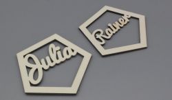 Platzkarten Lasercut aus Holz Hochzeit / Taufe / Geburtstag etc.