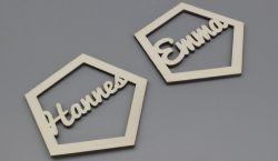 Platzkarten Lasercut aus Holz Hochzeit / Taufe / Geburtstag etc.