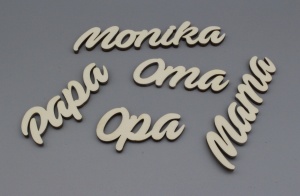 Platzkarten Lasercut aus Holz Hochzeit / Taufe / Geburtstag etc.