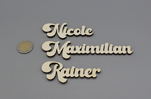 Platzkarten Lasercut aus Holz Hochzeit / Taufe / Geburtstag etc.