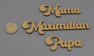 Platzkarten Lasercut aus Holz / MDF Hochzeit / Taufe / Geburtstag etc.