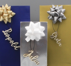 Geschenkanhänger Lasercut aus Holz Weihnachten / Ostern / Feiern