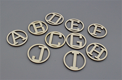 Geschenkanhänger Monogramm / Anfangsbuchstabe rund Ø 5cm | Geburstag | Weihnachten