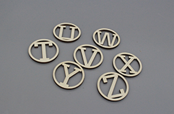 Geschenkanhänger Monogramm / Anfangsbuchstabe rund Ø 5cm | Geburstag | Weihnachten