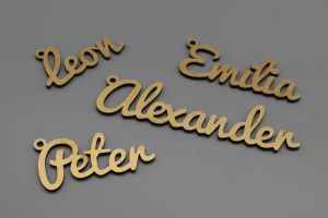 Geschenkanhänger golden lackiert Lasercut aus Holz Weihnachten / Ostern / Feiern