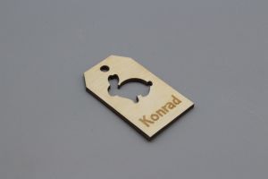 Geschenkanhänger Ostern mit Osterhase und Wunschname